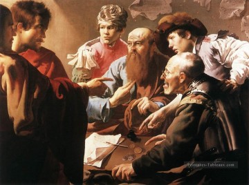 L’appel de saint Matthieu Peintre néerlandais Hendrick ter Brugghen Peinture à l'huile